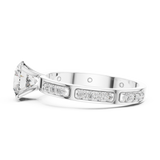 Gold Ring LR-0039, White Gold, view 3