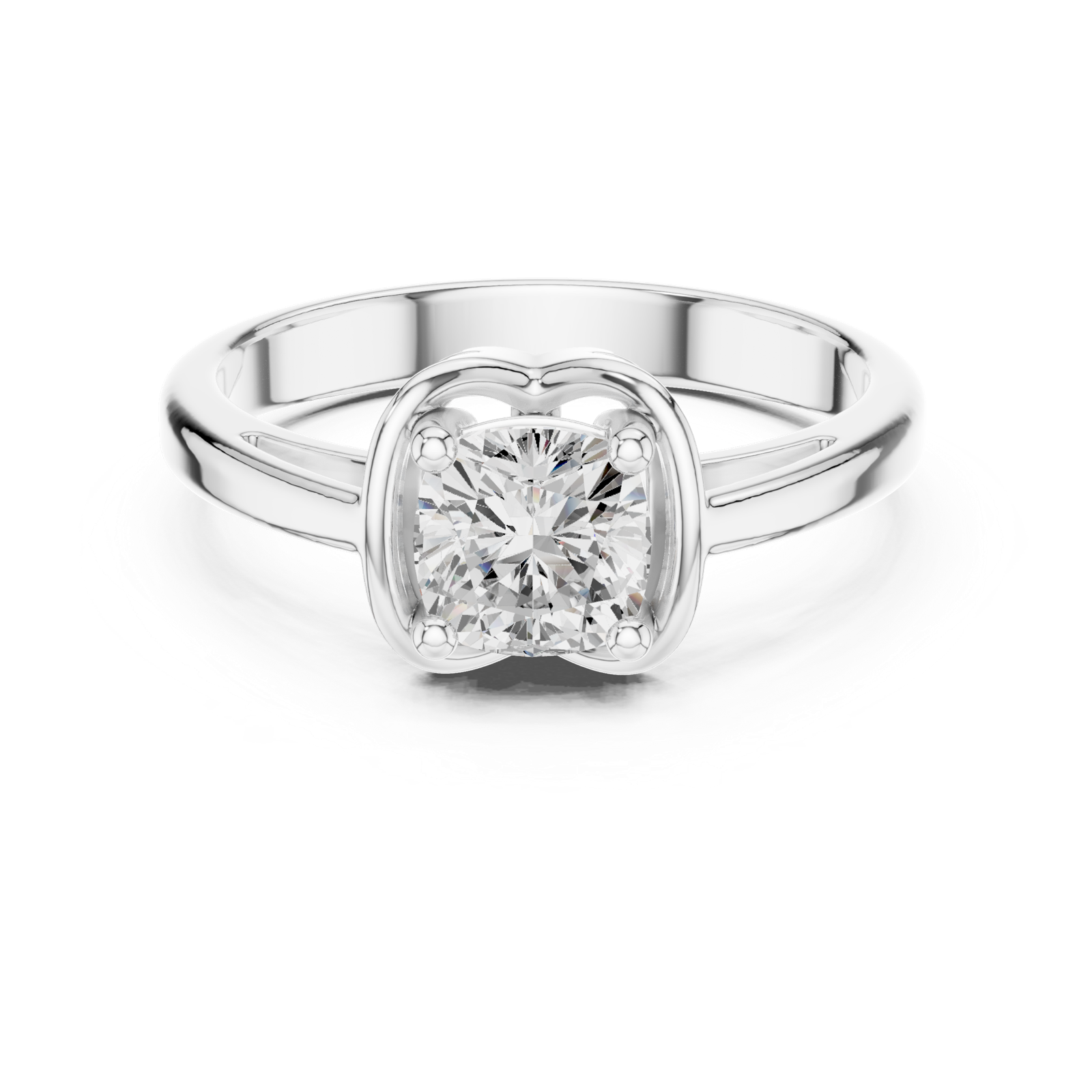Gold Ring DDLR-503, White Gold, view 4