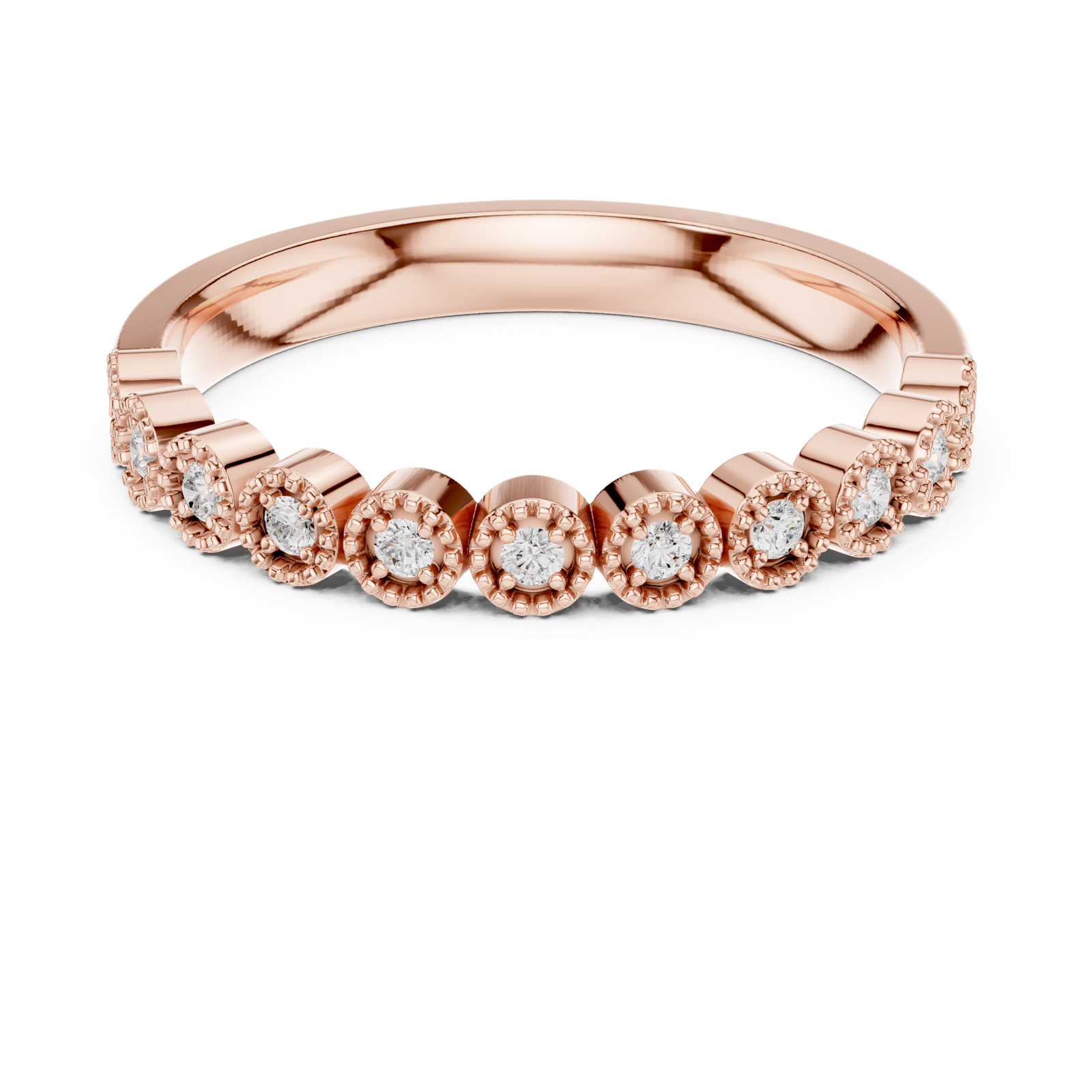 Gold Ring DDLR-770, Rose Gold, view 4