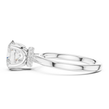 Gold Ring DDLR-176, Oval center stone, White Gold, view 3
