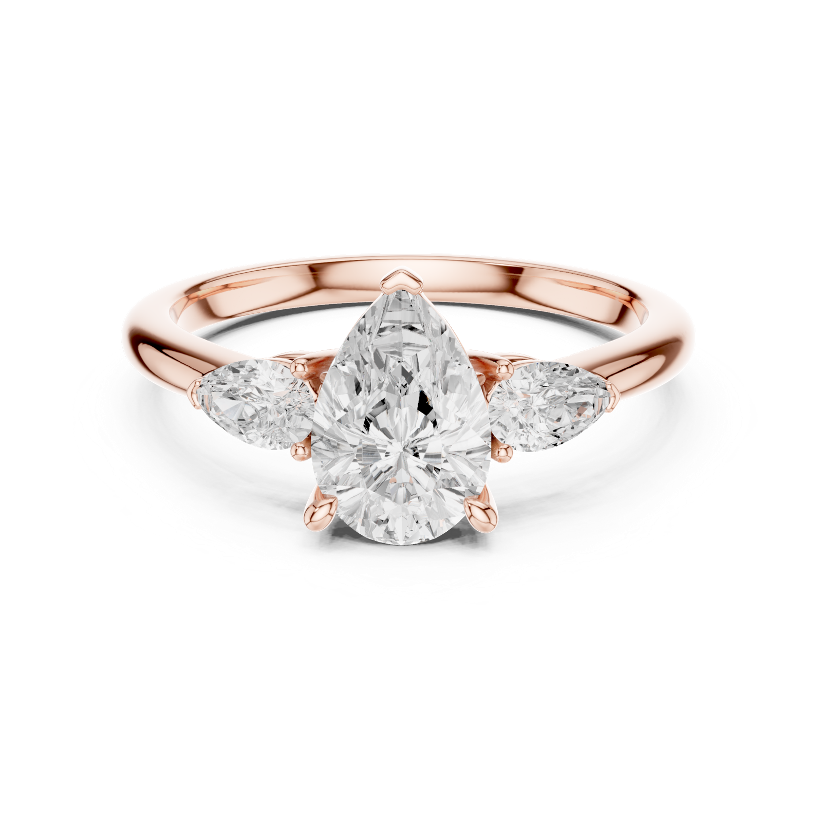 Gold Ring DDLR-864, Rose Gold, view 4