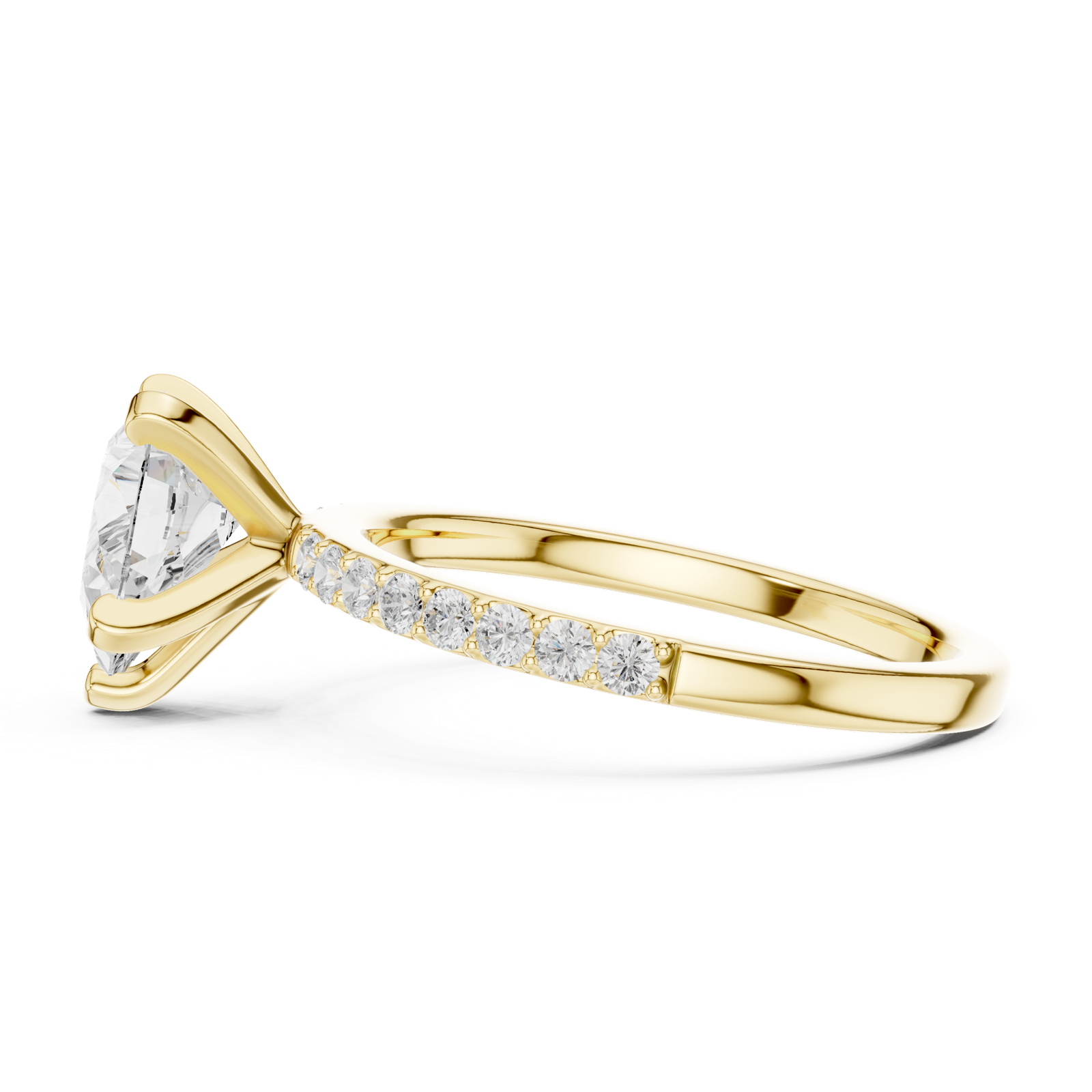 Gold Ring DDLR-889, Yellow Gold, view 3