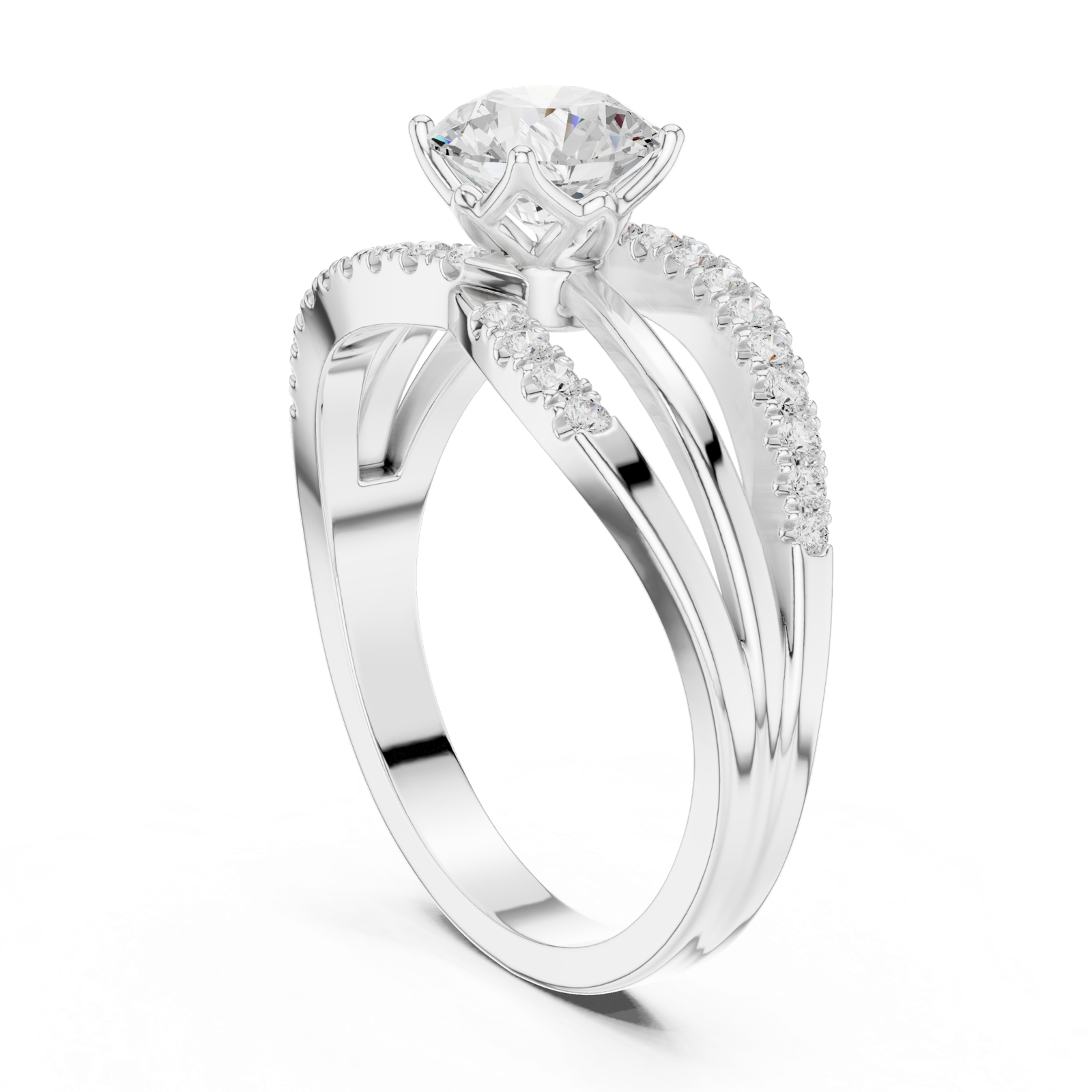 Gold Ring DDLR-356, White Gold