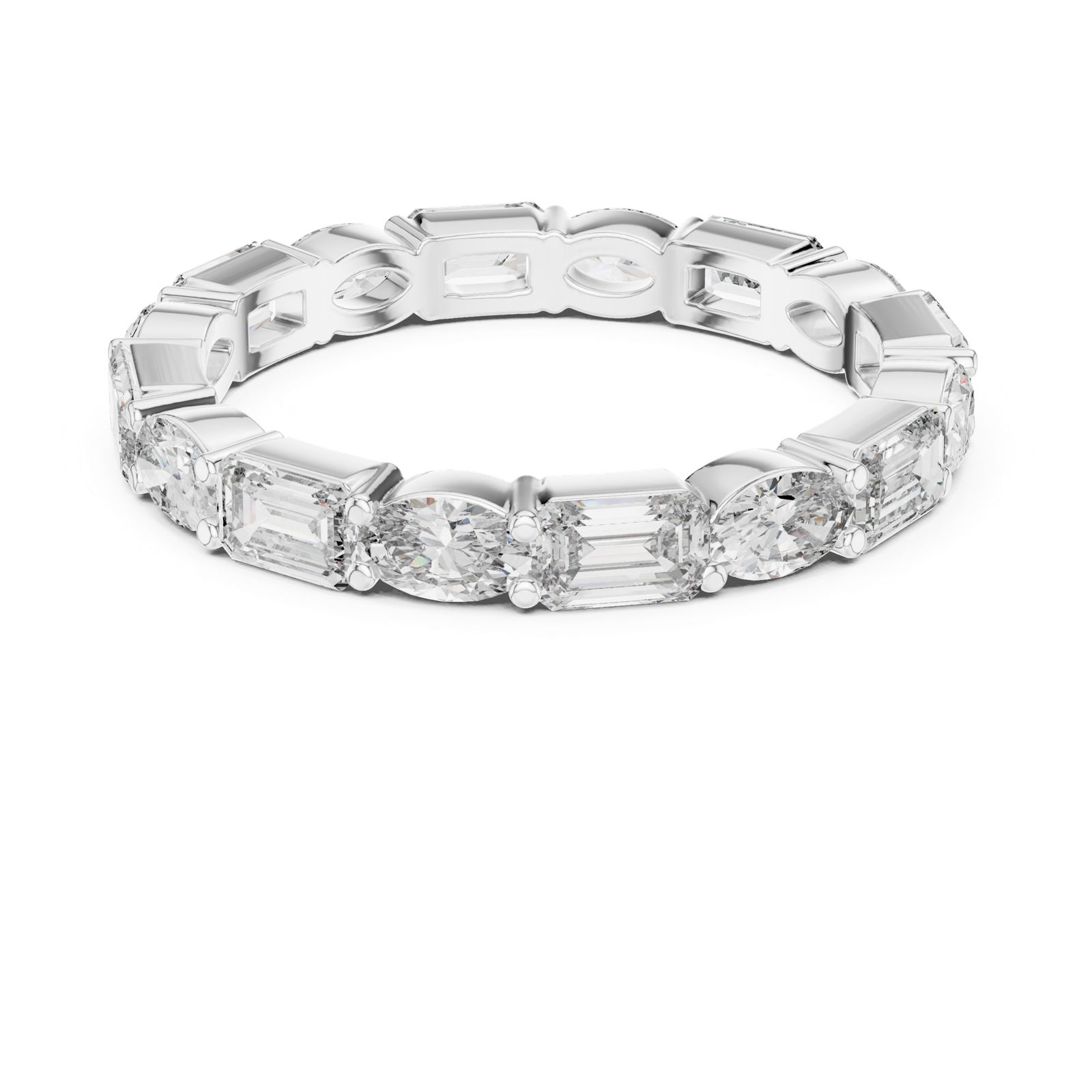Gold Ring DDLR-230, White Gold, view 4