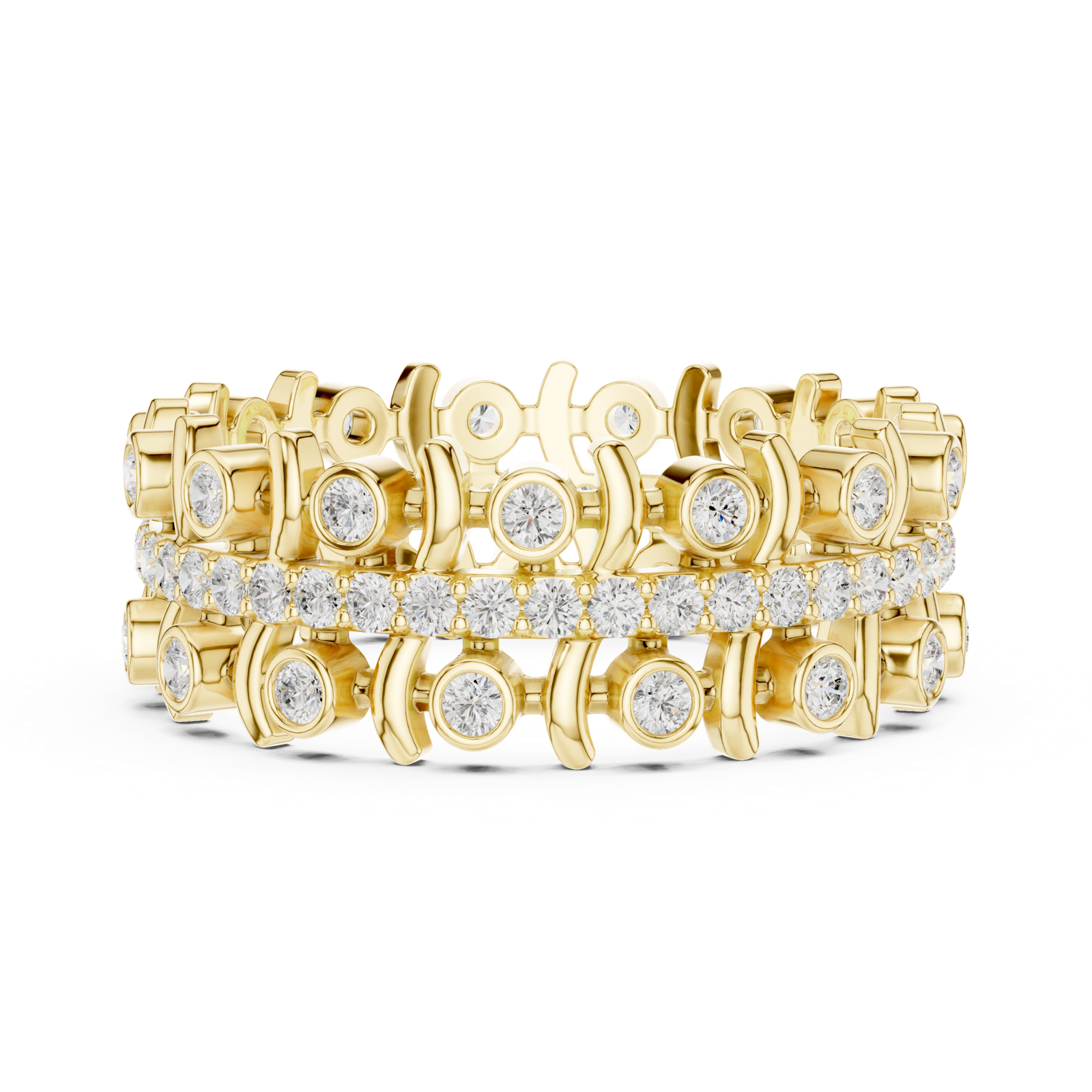 Gold Ring R43, Yellow Gold, view 3