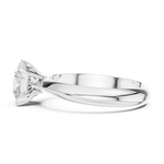 Gold Jewelry L36-8, Round center stone, White Gold, view 3