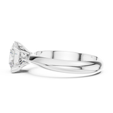 Gold Jewelry L36-8, Round center stone, White Gold, view 3