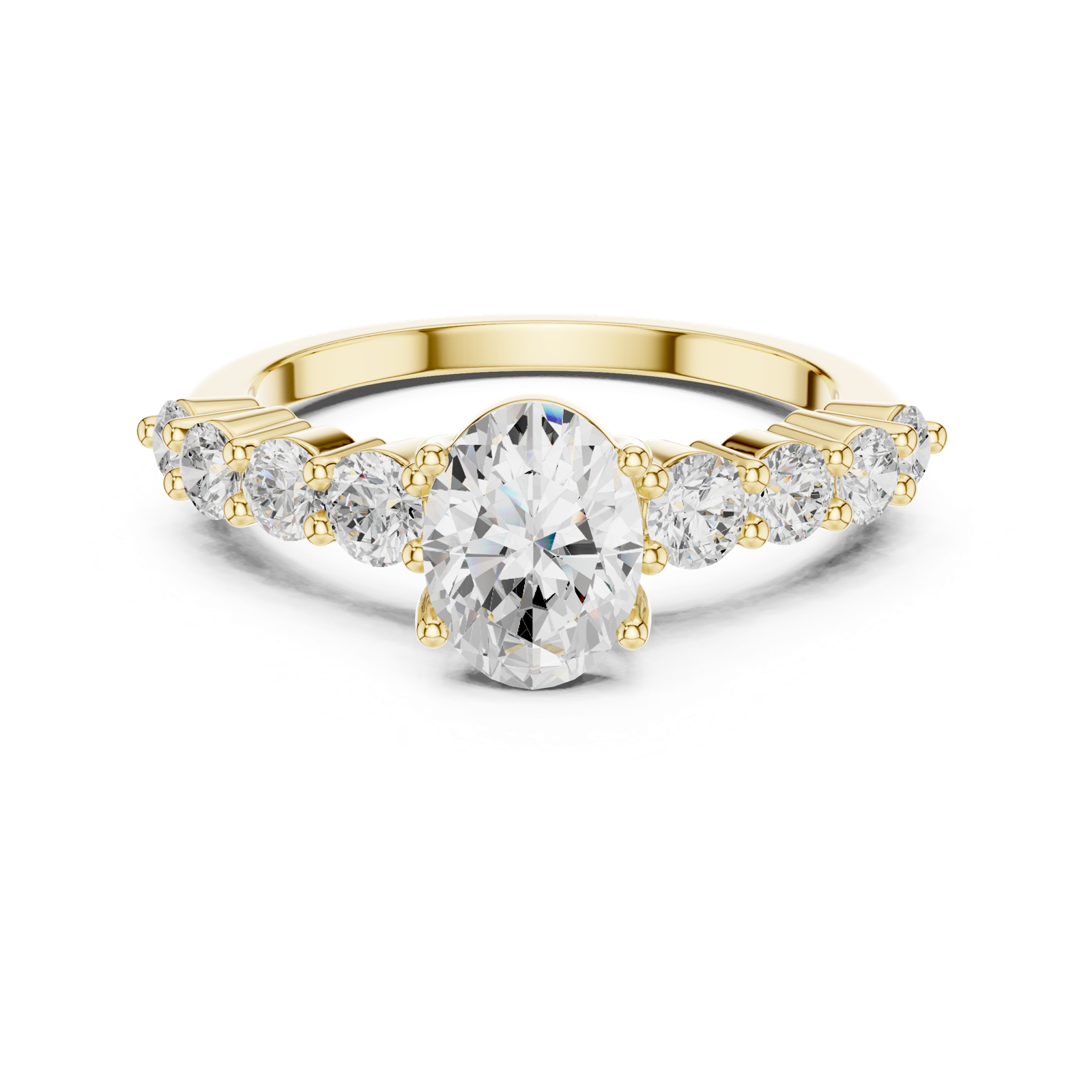 Gold Ring DDLR-1056, Yellow Gold, view 4