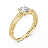 Gold Ring DDLR-810, Yellow Gold, view 2