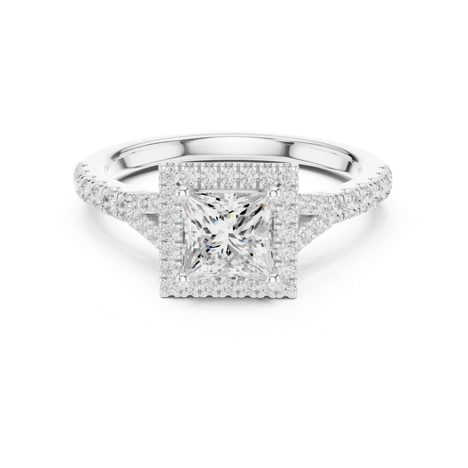 Gold Ring DDLR-912, White Gold, view 4