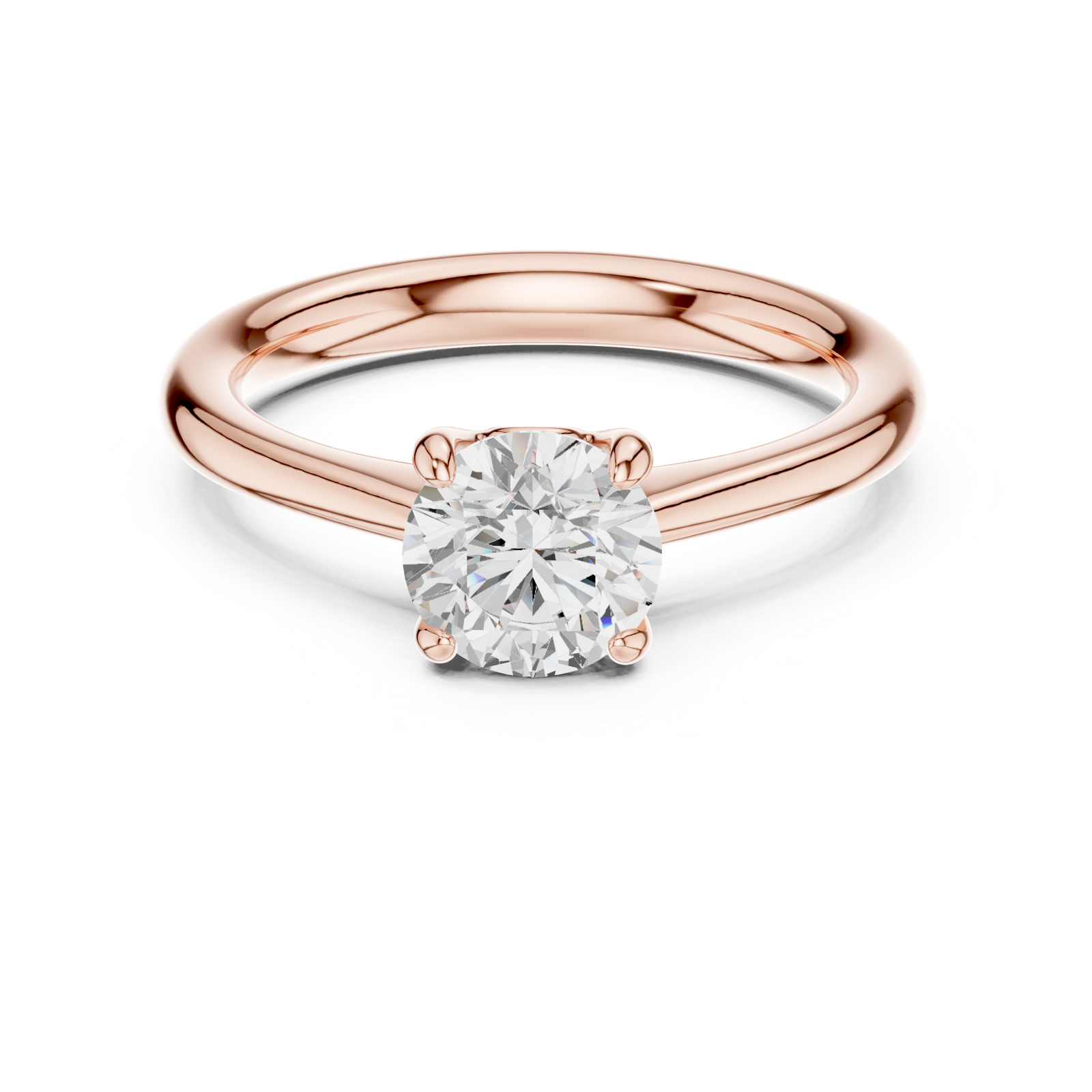 Gold Ring DDLR-566, Rose Gold, view 4