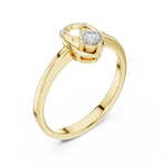Gold Ring DDLR-840, Yellow Gold, view 2