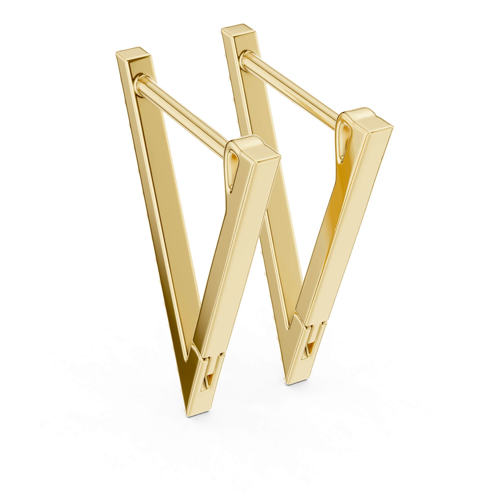 Gold Earrings L02-331, Yellow Gold, view 3