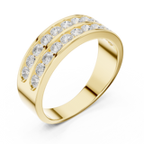 14K Solid Gold Lab Diamond Eternity Ring, Yellow Gold, view 2