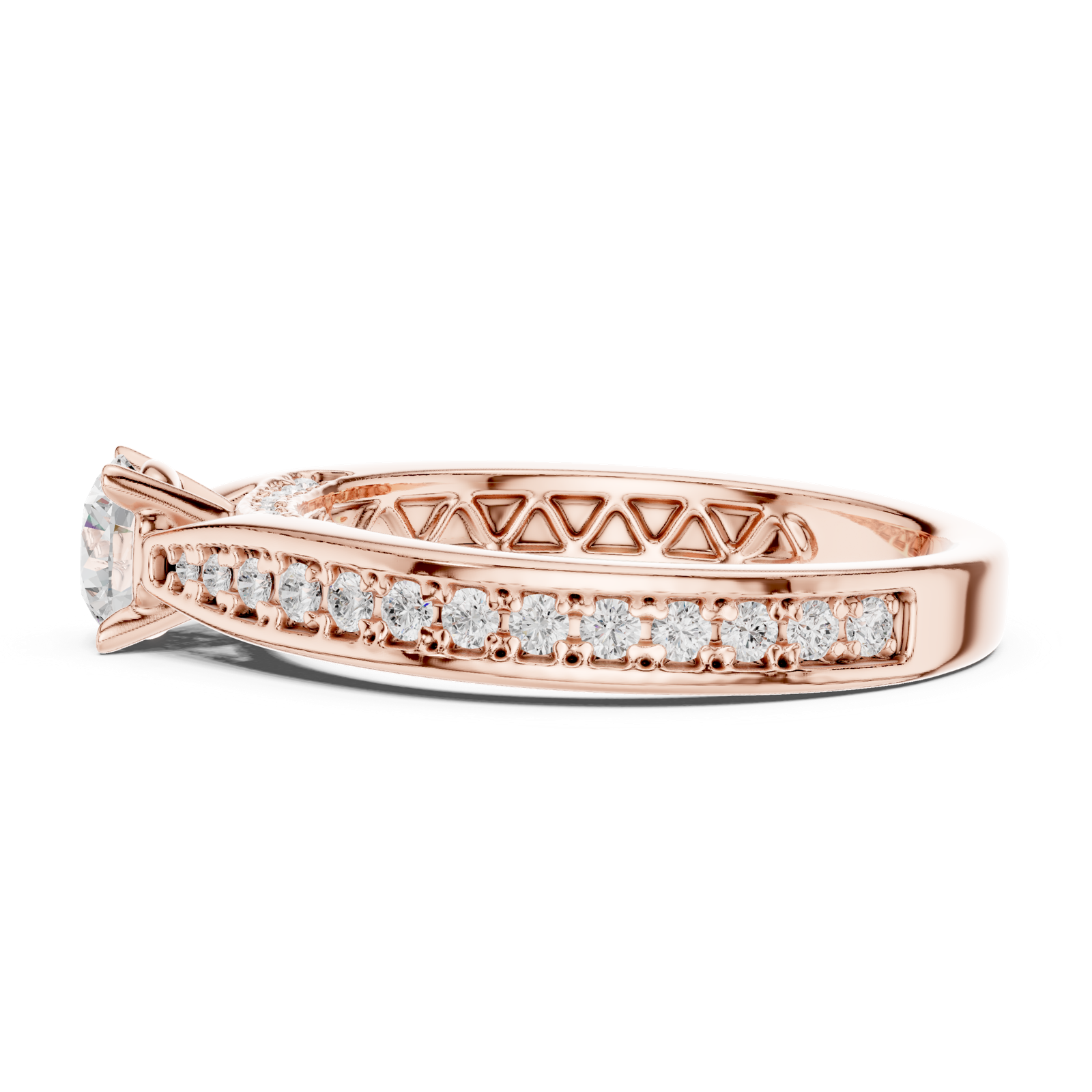 Gold Ring LR-0311, Rose Gold, view 3