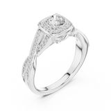 Gold Ring LR-0259, White Gold, view 2