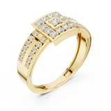 Gold Ring DDLR-806, Yellow Gold, view 2