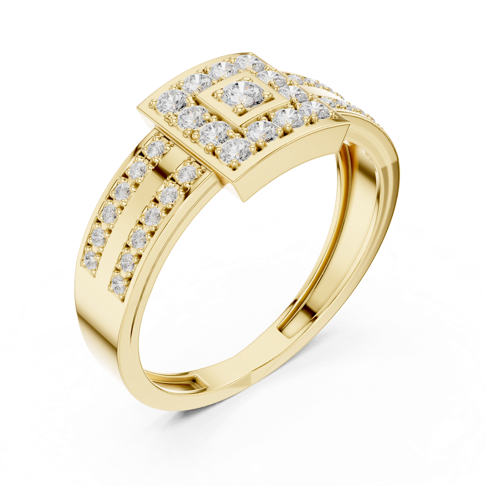 Gold Ring DDLR-806, Yellow Gold, view 2