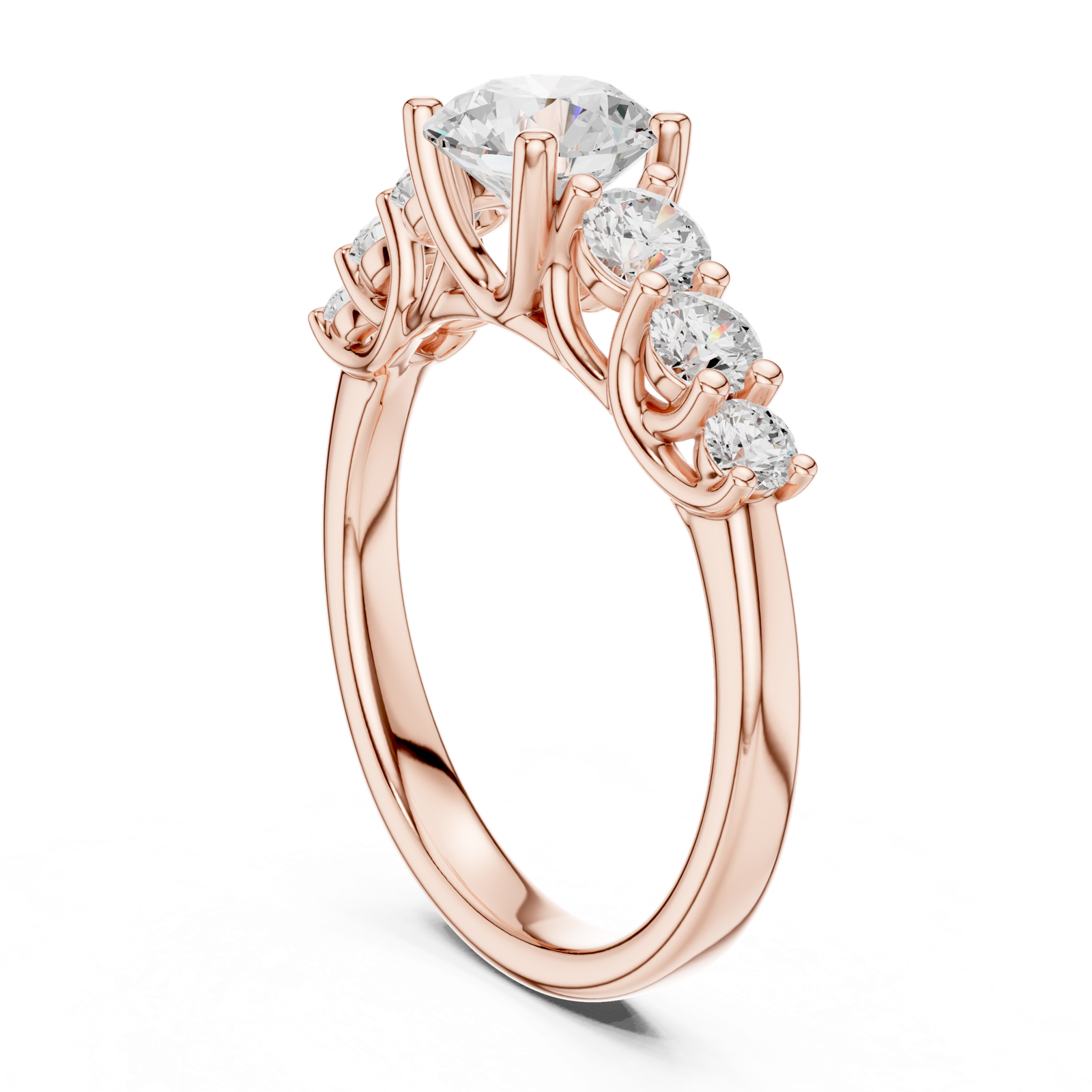 Gold Ring DDLR-681, Rose Gold, view 1
