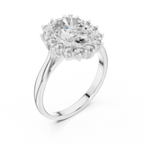 Gold Ring L03-1216, White Gold, view 2