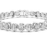 14K Solid Gold Lab Diamond Bracelet, White Gold, view 4