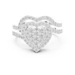 Gold Ring DDLR-581, White Gold, view 4