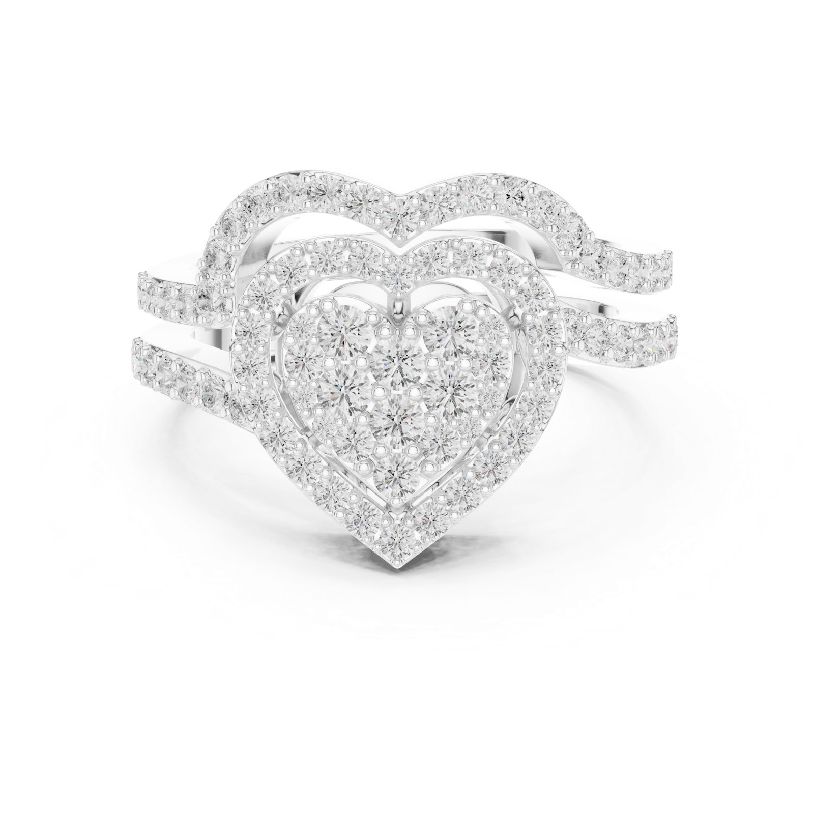Gold Ring DDLR-581, White Gold, view 4