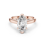 Gold Jewelry, Marquise center stone, Rose Gold