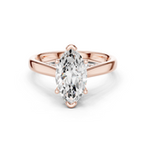 Gold Jewelry, Marquise center stone, Rose Gold