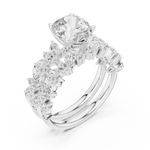 Gold Ring DDLR-443, Pear center stone, White Gold, view 2