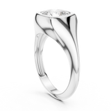 Gold Jewelry L36-4, Cushion center stone, White Gold, view 1