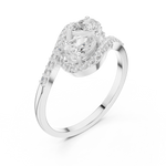 Gold Ring HLR-175, White Gold
