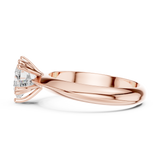 Gold Jewelry L36-8, Heart center stone, Rose Gold, view 3