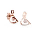 Gold Earrings 12-10028@E, Rose Gold, view 1
