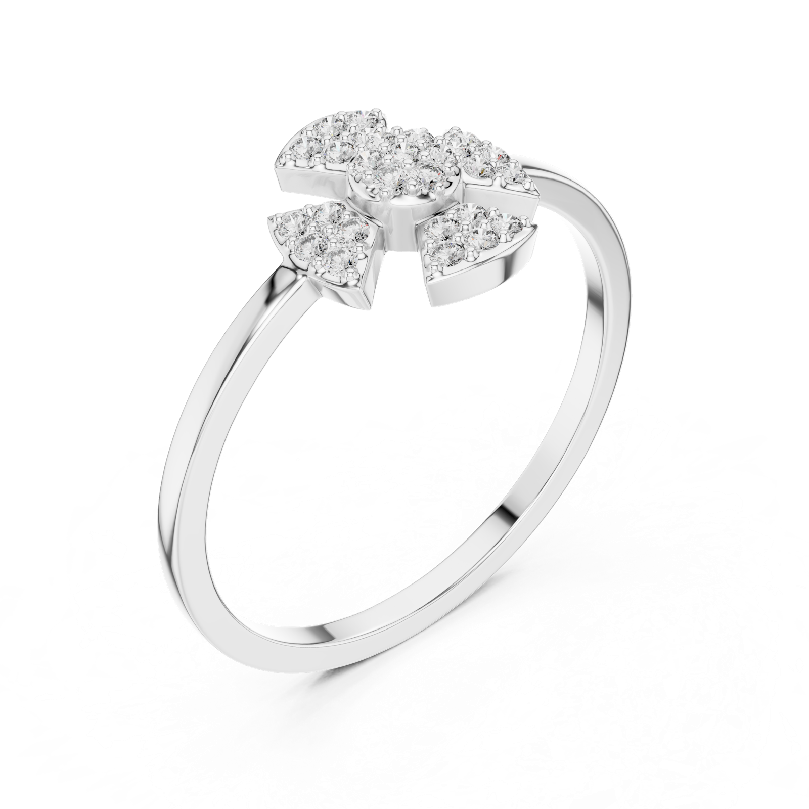 Gold Ring DR-6320, White Gold, view 2
