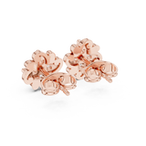 Gold Earrings 9-10069E, Rose Gold, view 3