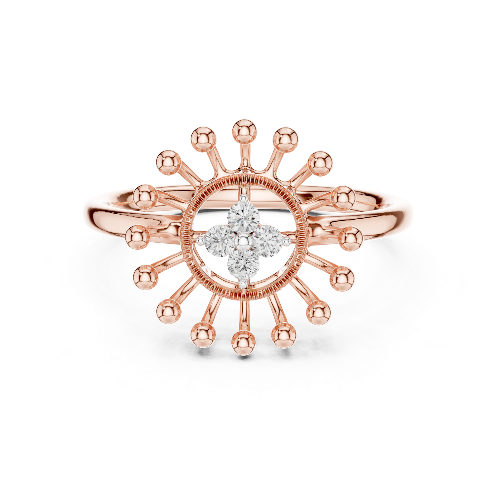 Gold Ring 12-10056@L, Rose Gold