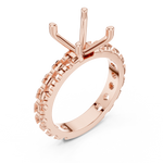 Gold Jewelry, Cushion center stone, Rose Gold, view 2