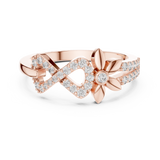 Gold Ring LR-01 (78), Rose Gold, view 4
