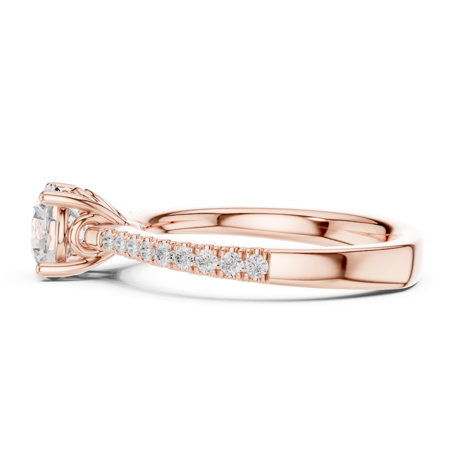Gold Ring DDLR-651, Rose Gold, view 3