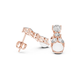 Gold Earrings AER-1, Rose Gold, view 1