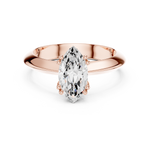 Gold Jewelry L36-8, Marquise center stone, Rose Gold, view 4
