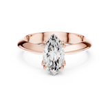 Gold Jewelry L36-8, Marquise center stone, Rose Gold, view 4