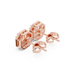 Gold Earrings ALJER-493, Rose Gold, view 2
