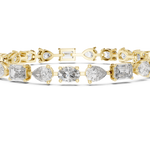 14K Solid Gold Lab Diamond Bracelet, Yellow Gold, view 3