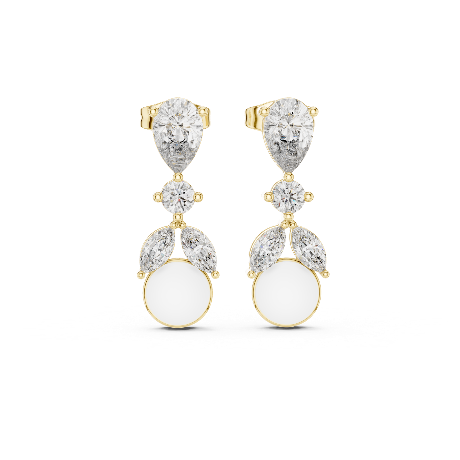 Gold Earrings AER-1, Yellow Gold