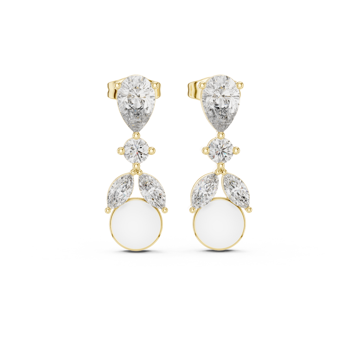 Gold Earrings AER-1, Yellow Gold