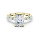 Gold Ring, Oval center stone, Yellow Gold