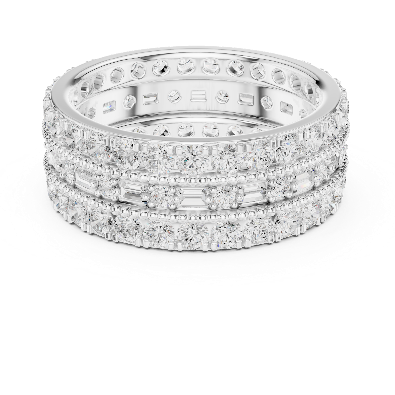 Gold Ring DDLR-369, White Gold, view 4
