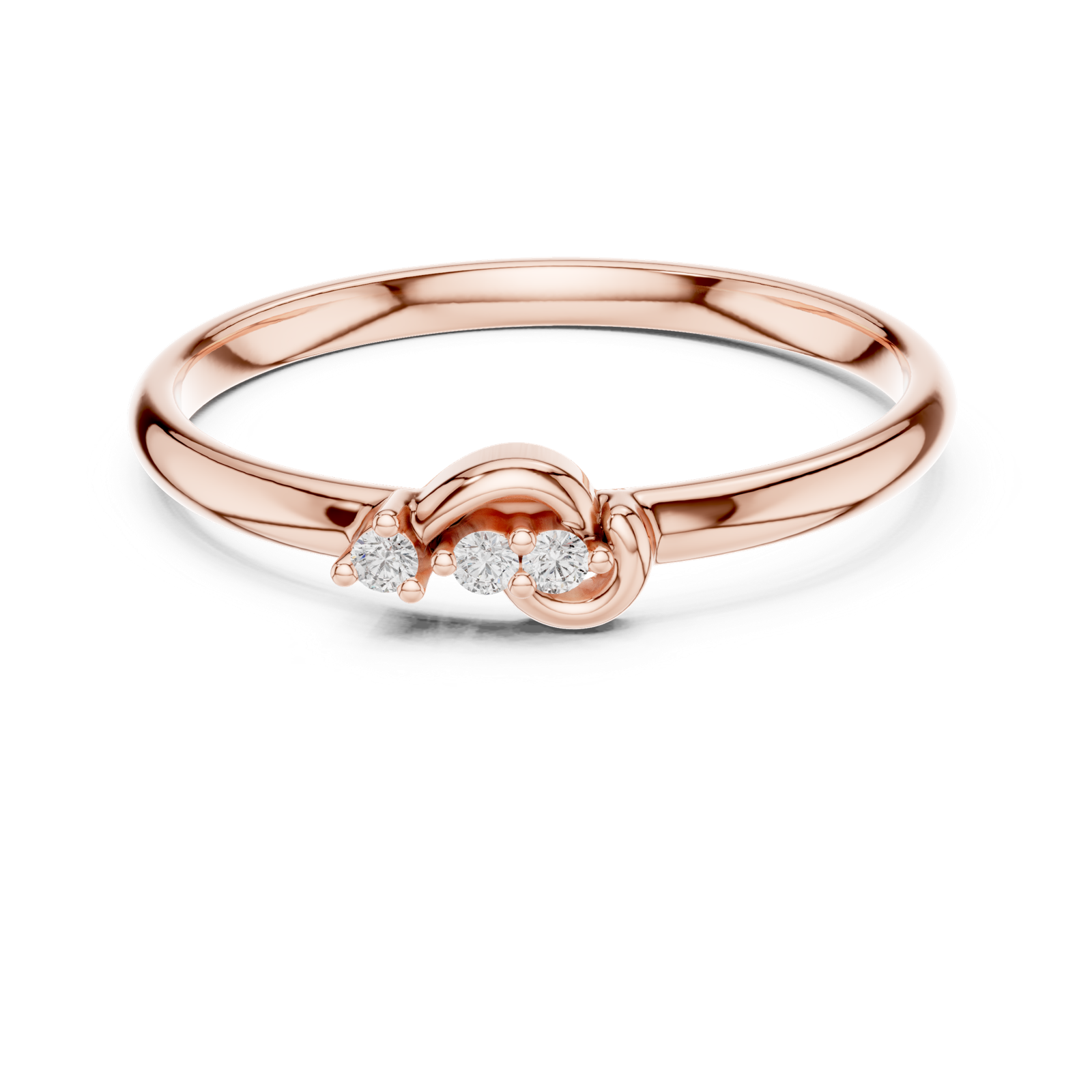 Gold Ring 1 (384), Rose Gold, view 4